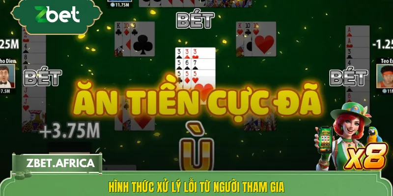 Hình thức xử lý lỗi từ người tham gia